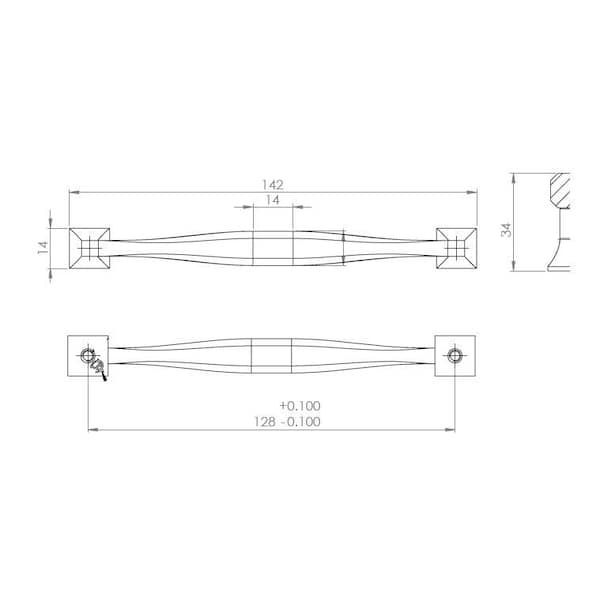 Richelieu 5 1/16 in (128 mm) Center-to-Center Brushed Nickel Transitional Cabinet Pull - 3921128195