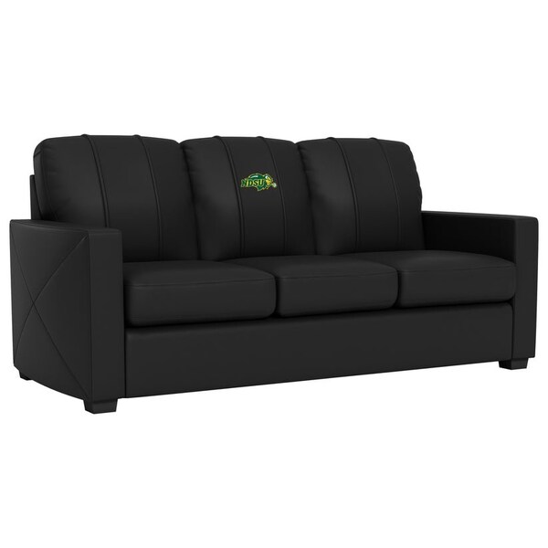 Dreamseat Silver Sofa with North Dakota State Bison Primary Logo - XZ7759001SOCDBK-PSCOL13491