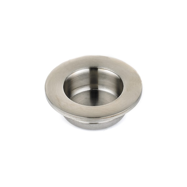 Richelieu 1-3/8 in. (35 mm) Brushed Nickel Contemporary Recessed Pull - 340235195