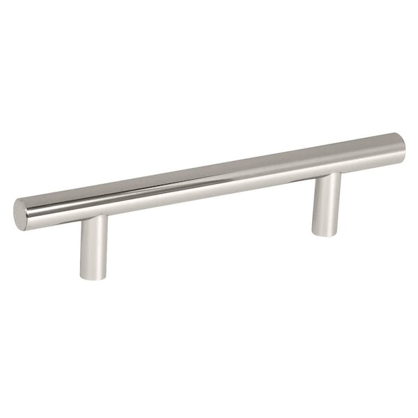 Amerock Bar Pulls 3-3/4 inch 96mm Center-to-Center Polished Nickel Cabinet Pull - 2000805