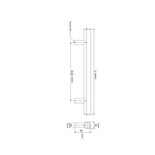 Richelieu 5 1/16 in (128 mm) Center-to-Center Satin Brass Contemporary Drawer Pull - BP305128160