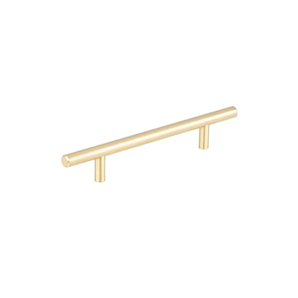 Richelieu 5 1/16 in (128 mm) Center-to-Center Satin Brass Contemporary Drawer Pull - BP305128160