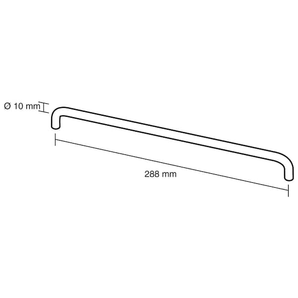 Richelieu 11-5/16 in. (288 mm) Center-to-Center Matte Black Functional Drawer Pull - BP6211288900