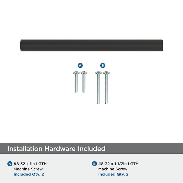 Amerock Versa 5-1/16 in 128 mm Center-to-Center Matte Black Cabinet Pull - BP36913FB