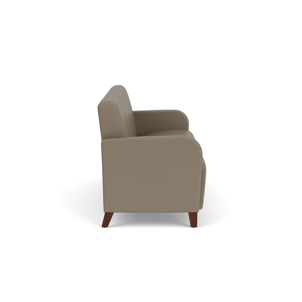 Lesro Siena Lounge Reception 3 Seat Tandem Seating No Center Arms, Walnut, MD Farro Upholstery - SN3101