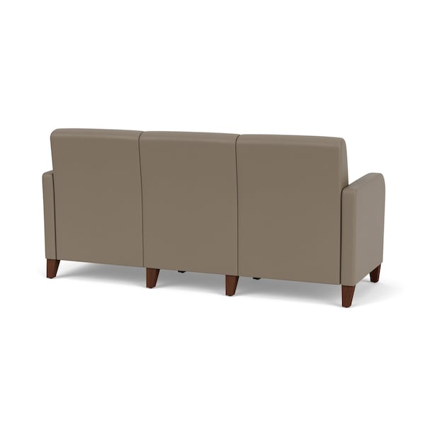 Lesro Siena Lounge Reception 3 Seat Tandem Seating No Center Arms, Walnut, MD Farro Upholstery - SN3101
