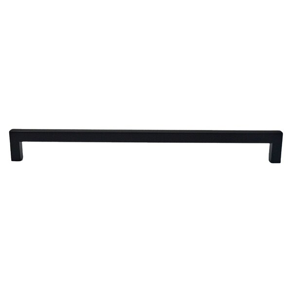 Emtek Warwick Cabinet Pull with 12 in Center to Center Flat Black Finish - 86710US19