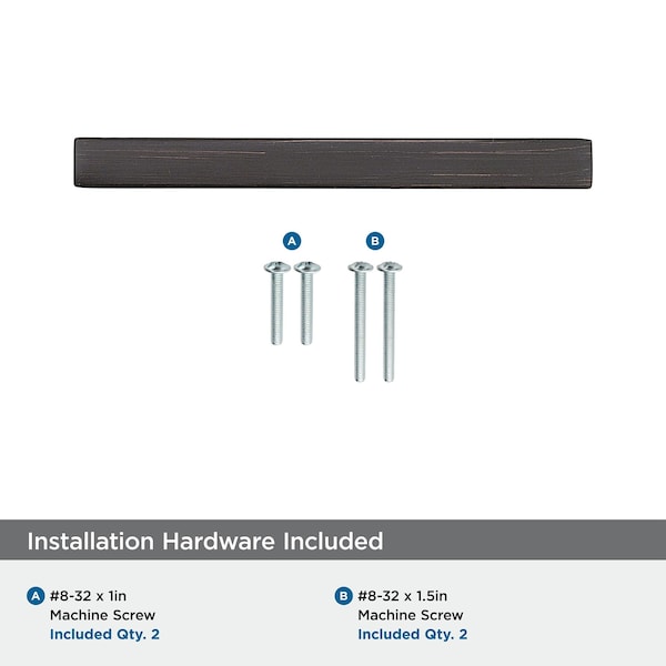 Amerock Monument 3-3/4 inch 96mm Center-to-Center Oil Rubbed Bronze Cabinet Pull - 2000849
