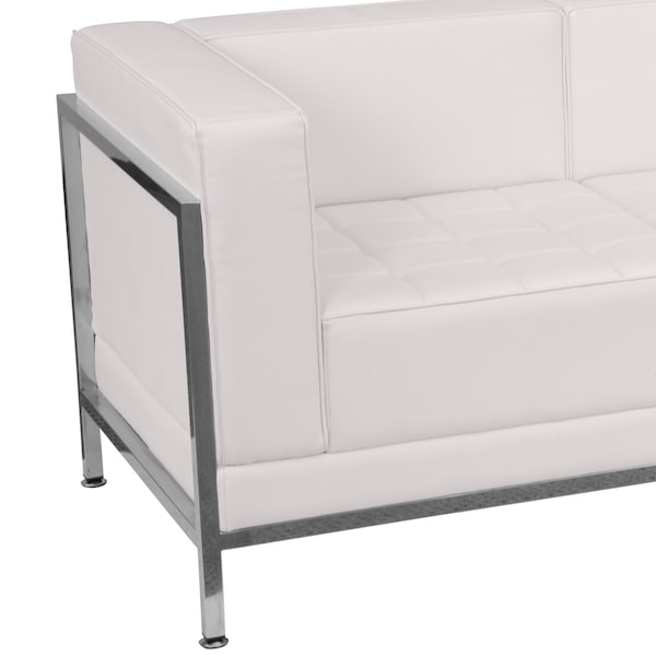 Flash Furniture Sofa, 28-3/4" x 27-1/4", Upholstery Color: White - ZB-IMAG-SOFA-WH-GG