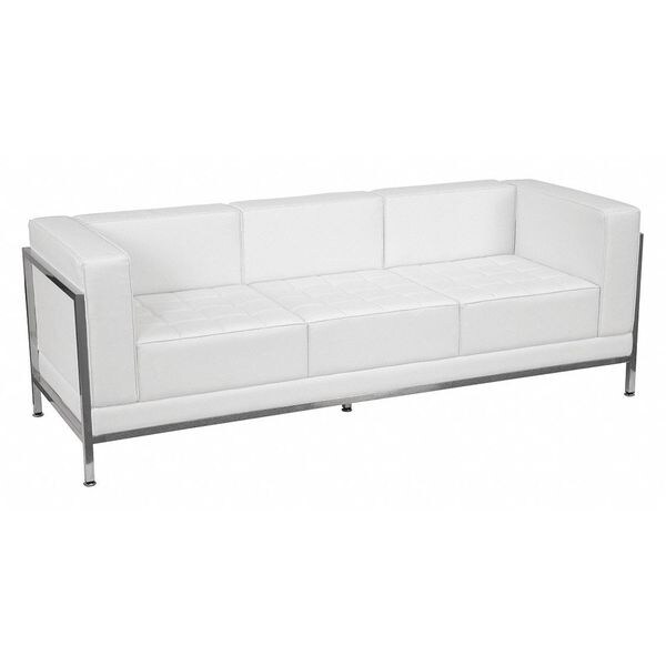 Flash Furniture Sofa, 28-3/4" x 27-1/4", Upholstery Color: White - ZB-IMAG-SOFA-WH-GG