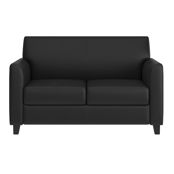Flash Furniture Loveseat, 29" x 32-1/4", Upholstery Color: Black - BT-827-2-BK-GG