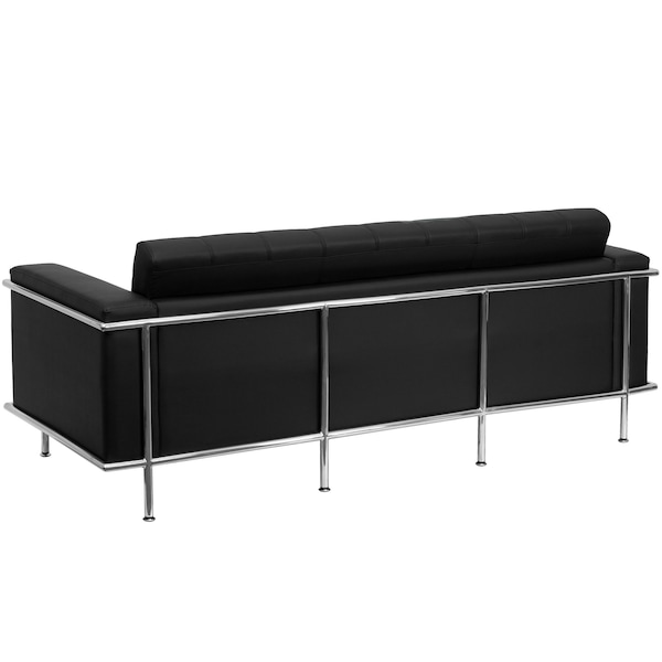 Flash Furniture Sofa, 33" x 31-1/2", Upholstery Color: Black - ZB-LESLEY-8090-SOFA-BK-GG