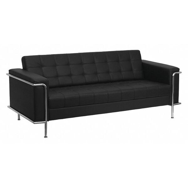 Flash Furniture Sofa, 33" x 31-1/2", Upholstery Color: Black - ZB-LESLEY-8090-SOFA-BK-GG