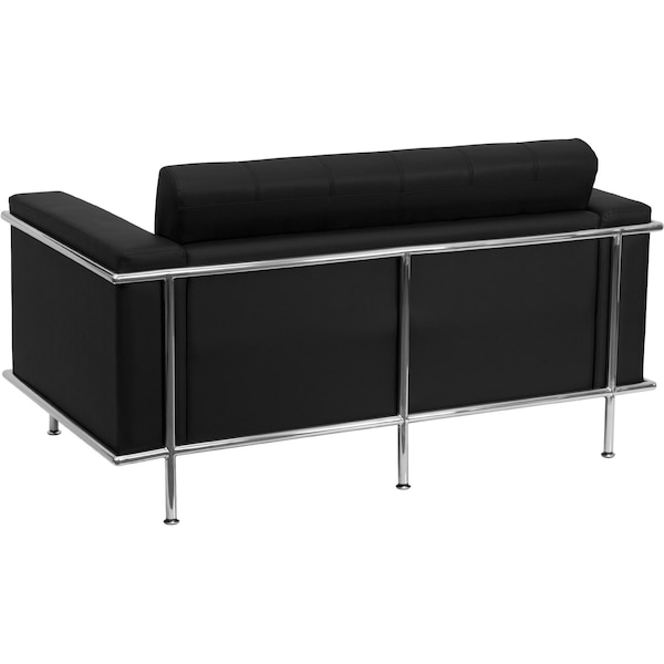 Flash Furniture Sofa, 33" x 31-1/2", Upholstery Color: Black - ZB-LESLEY-8090-SOFA-BK-GG