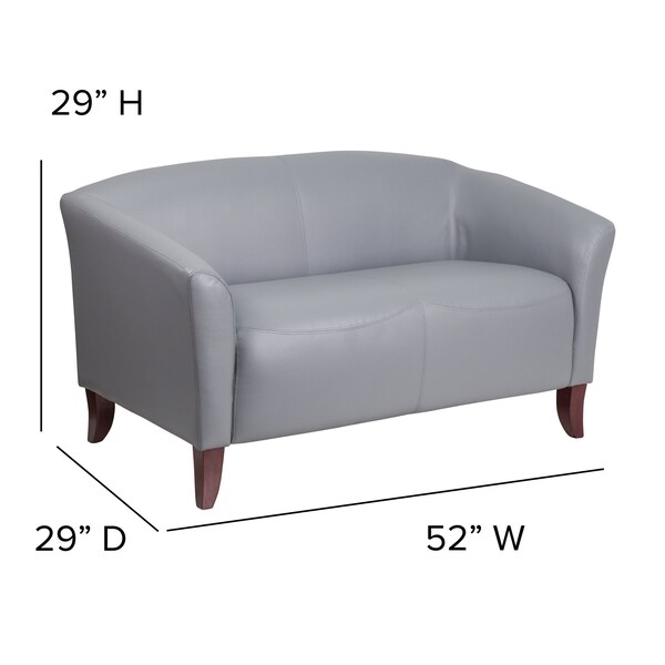 Flash Furniture Loveseat, 29" x 29", Upholstery Color: Gray - 111-2-GY-GG
