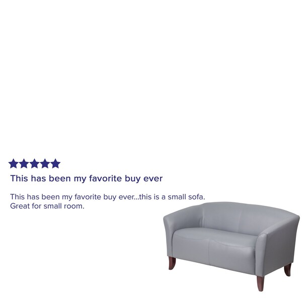 Flash Furniture Loveseat, 29" x 29", Upholstery Color: Gray - 111-2-GY-GG