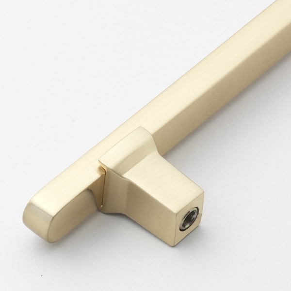 Gliderite Hardware 5-1/16 in. Center to Center Solid Flat Bar Pull Champagne Gold - 4842-128-CHPG-1