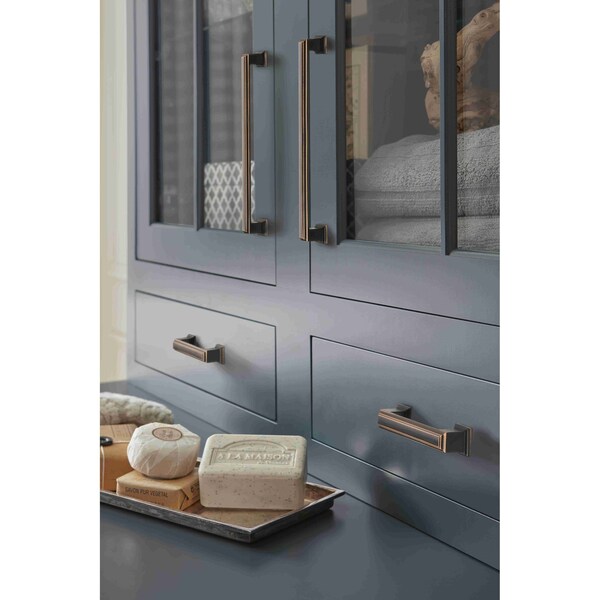 Amerock Appoint 3 in 76 mm Center-to-Center Oil Rubbed Bronze Cabinet Pull - BP36764ORB