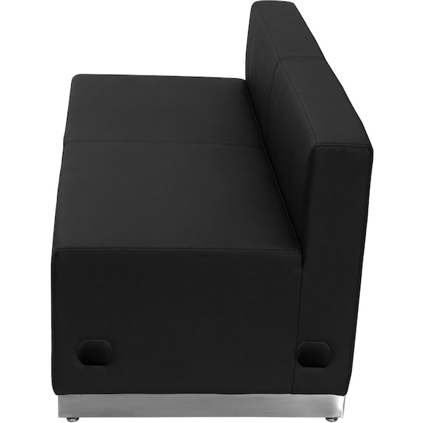 Flash Furniture Loveseat, 25-1/4" x 27", Upholstery Color: Black - ZB-803-LS-BK-GG