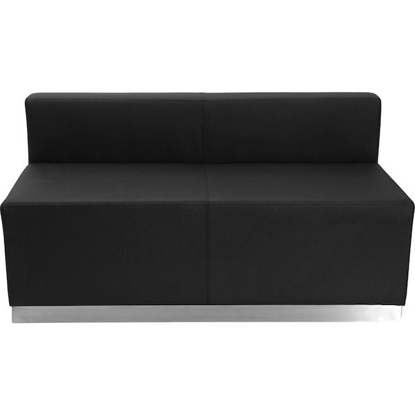 Flash Furniture Loveseat, 25-1/4" x 27", Upholstery Color: Black - ZB-803-LS-BK-GG
