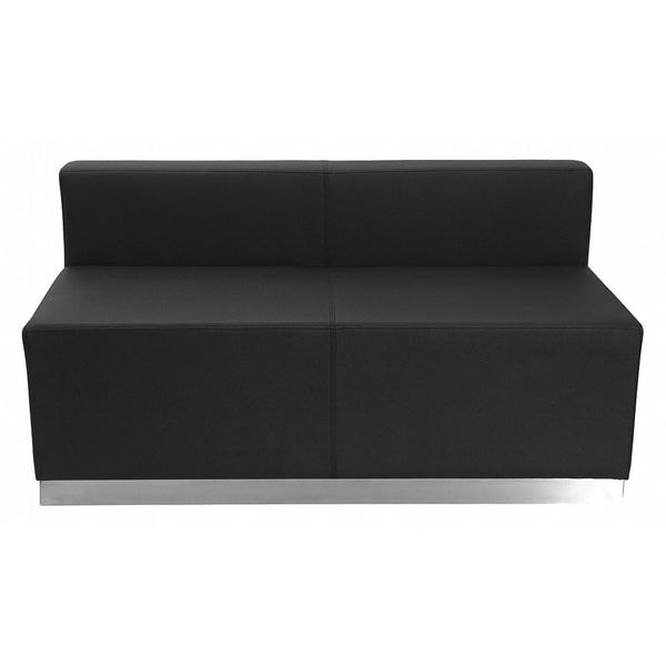 Flash Furniture Loveseat, 25-1/4" x 27", Upholstery Color: Black - ZB-803-LS-BK-GG