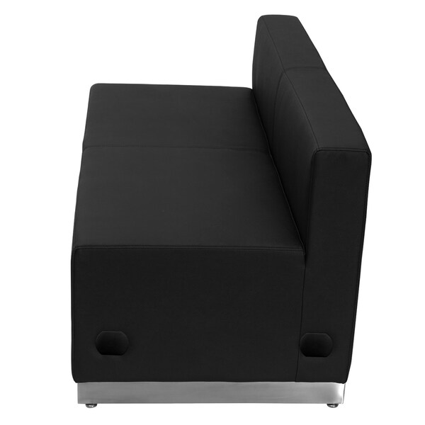 Flash Furniture Loveseat, 25-1/4" x 27", Upholstery Color: Black - ZB-803-LS-BK-GG