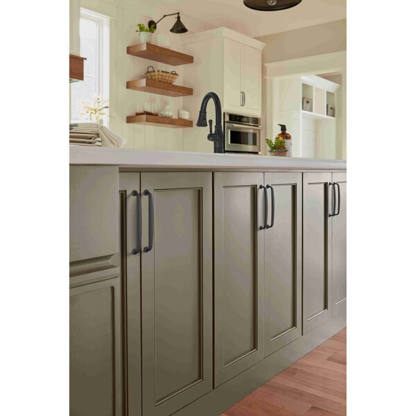 Amerock Renown 6-5/16 in 160 mm Center-to-Center Matte Black Cabinet Pull - BP36796FB