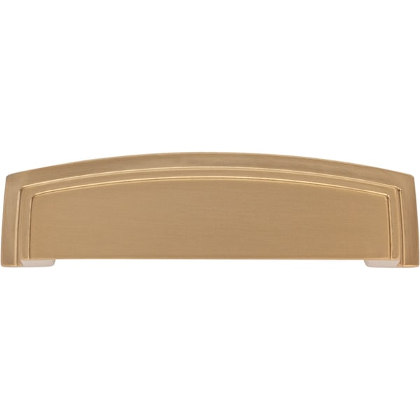 Jeffrey Alexander 96 mm Center Satin Bronze Square-to-Center Square Renzo Cabinet Cup Pull - 141-96SBZ