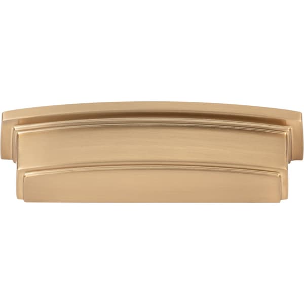 Jeffrey Alexander 96 mm Center Satin Bronze Square-to-Center Square Renzo Cabinet Cup Pull - 141-96SBZ