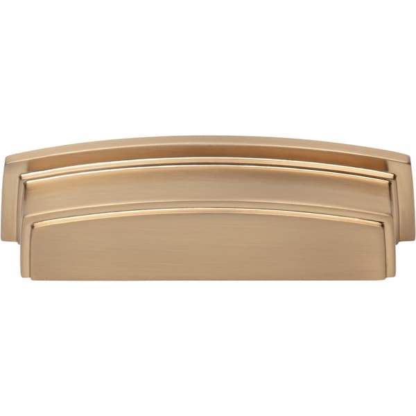 Jeffrey Alexander 96 mm Center Satin Bronze Square-to-Center Square Renzo Cabinet Cup Pull - 141-96SBZ