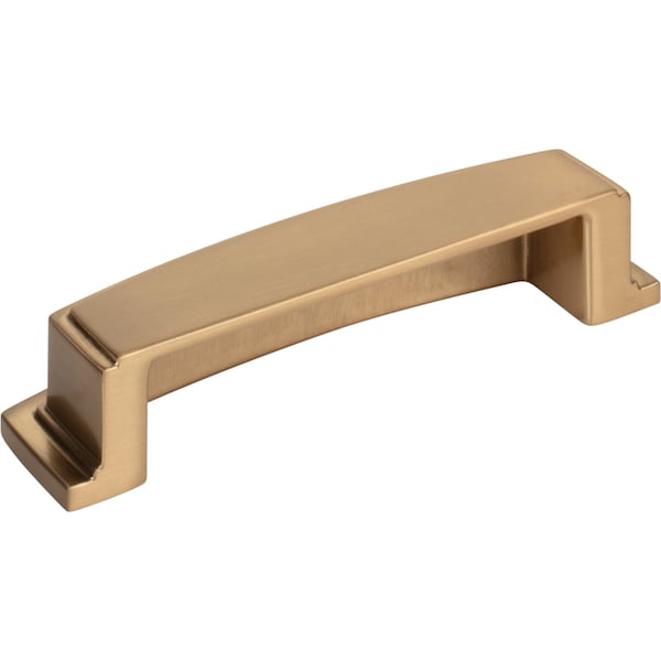 Jeffrey Alexander 96 mm Center Satin Bronze Square-to-Center Square Renzo Cabinet Cup Pull - 141-96SBZ
