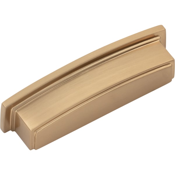 Jeffrey Alexander 96 mm Center Satin Bronze Square-to-Center Square Renzo Cabinet Cup Pull - 141-96SBZ