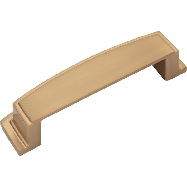 Jeffrey Alexander 96 mm Center Satin Bronze Square-to-Center Square Renzo Cabinet Cup Pull - 141-96SBZ