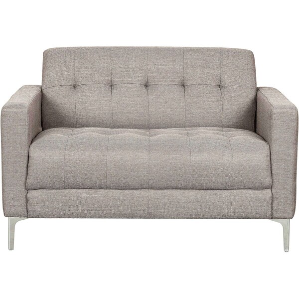Global Industrial Upholstered Fabric Loveseat, Tan - 695966TN