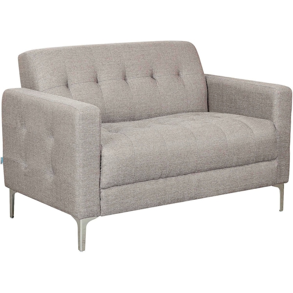 Global Industrial Upholstered Fabric Loveseat, Tan - 695966TN
