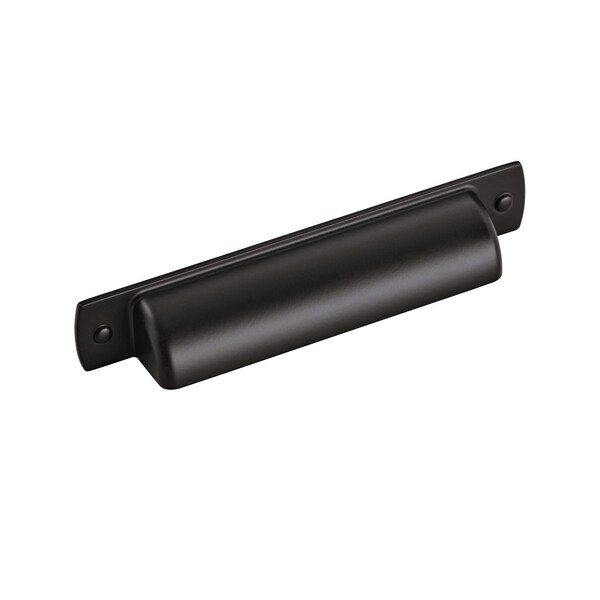 Amerock Rochdale 3-3/4 in 96 mm Center-to-Center Flat Black Cabinet Cup Pull, 10PK - 10BX53716FB