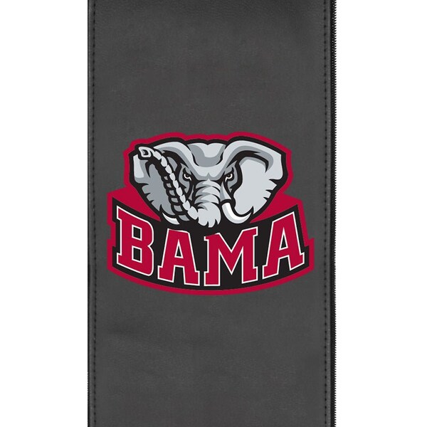 Dreamseat Silver Loveseat with Alabama Crimson Tide Elephant Logo - XZ7759003LSCDBK-PSCOL12074