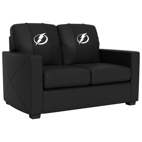 Dreamseat Silver Loveseat with Tampa Bay Lightning Logo - XZ7759003LSCDBK-PSNHL42060