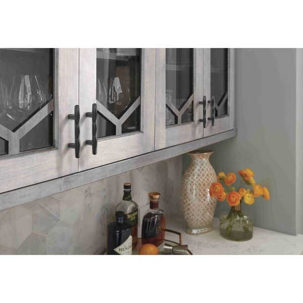 Amerock St. Vincent 3 in 76 mm Center-to-Center Black Bronze Cabinet Pull - BP36646BBR