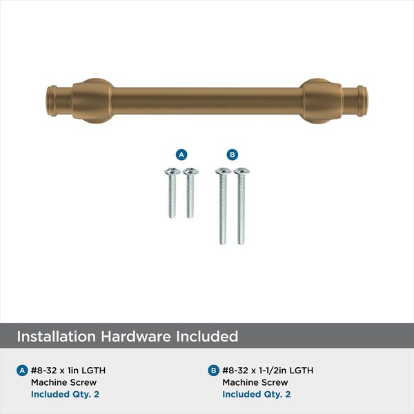 Amerock Winsome 3-3/4 in 96 mm Center-to-Center Champagne Bronze Cabinet Pull - BP36766CZ