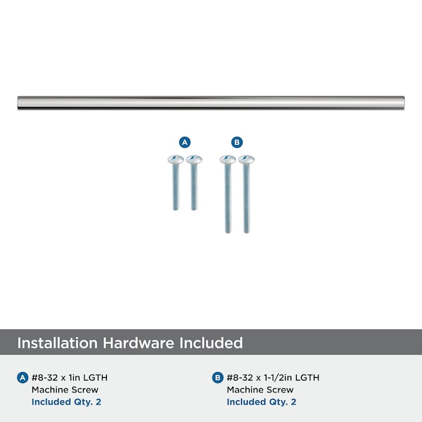 Amerock Versa 12-5/8 inch 320mm Center-to-Center Polished Chrome Cabinet Pull - BP5553426