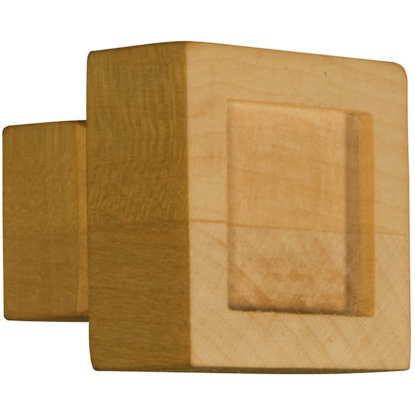 Osborne Wood Products 1 1/2 x 1 1/2 Mission Style Knob in Black Walnut - 30016W
