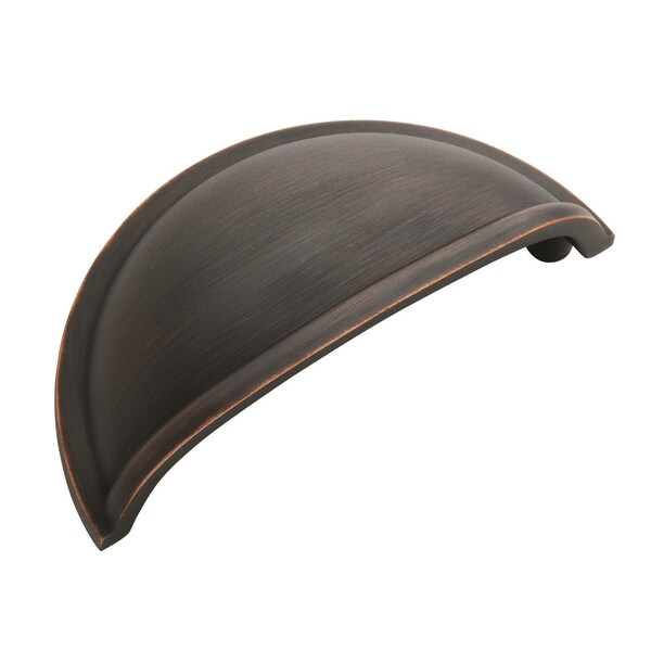 Amerock Cup Pulls 3 in 76 mm Center-to-Center Oil-Rubbed Bronze Cabinet Cup Pull, 10PK - 10BX53010ORB