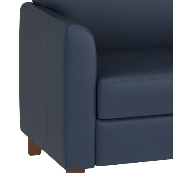 Flash Furniture HERCULES Diplomat Series Navy LeatherSoft Loveseat - BT-827-2-NVY-GG