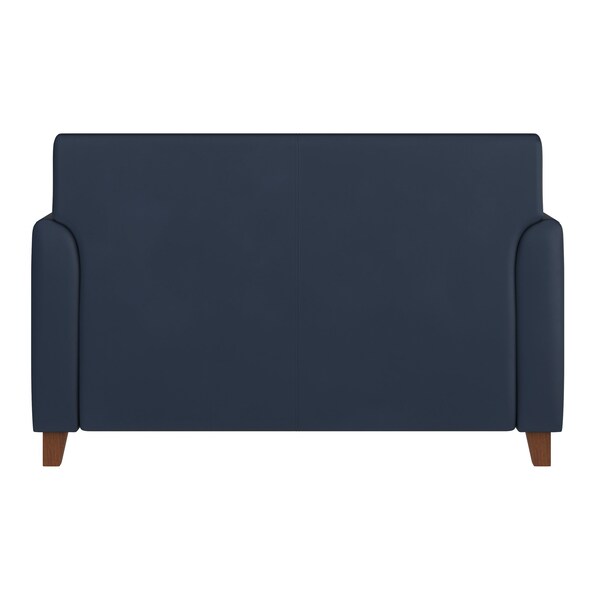 Flash Furniture HERCULES Diplomat Series Navy LeatherSoft Loveseat - BT-827-2-NVY-GG
