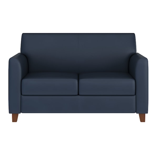 Flash Furniture HERCULES Diplomat Series Navy LeatherSoft Loveseat - BT-827-2-NVY-GG