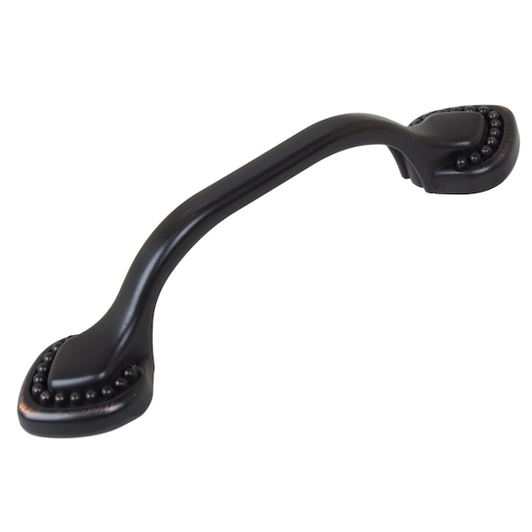 Gliderite Hardware 3 in. Center to Center  Oil Rubbed Bronze Beaded Spade Cabinet Pull - 4354-ORB, 25PK - 4354-ORB-25