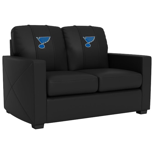 Dreamseat Silver Loveseat with St. Louis Blues Logo - XZ7759003LSCDBK-PSNHL42050