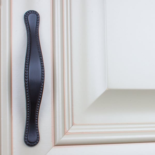 Gliderite Hardware 3 in. Center to Center Matte Black Beaded Cabinet Pull - 4554-MB, 10PK - 4554-MB-10