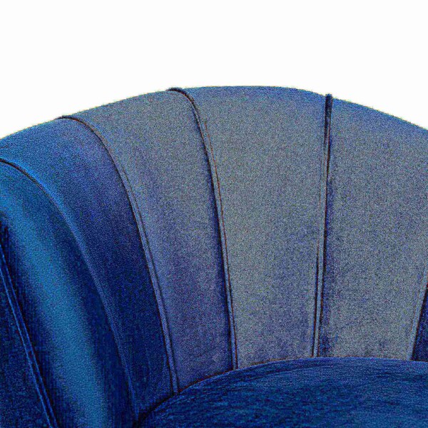 Baxton Studio Kailyn Glam and Luxe Navy Blue Velvet Fabric and Gold Finished Sofa - 174-11023-ZORO